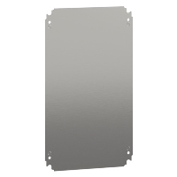 Schneider Spacial NSYMM Internal Mounting Plate for 500H x 300mmW Enclosure Galvanised Steel Plate Dimensions 450H x 250W x 2mmD