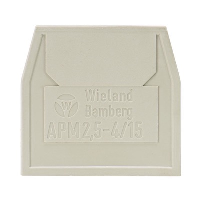 Wieland selos WKM Grey End Plate for 2.5/4mm Terminals APM 2,5 - 4/15 - price per 100