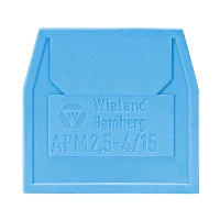 Wieland selos WKM Blue End Plate for 2.5/4mm Terminals APM 2,5 - 4/15 BLAU - price per 100