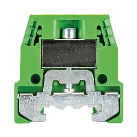 Wieland selos WKM 4mm Earth DIN Rail Terminal for TS15 Rail Single Feed Through Green/Yellow WKM 4 SL / 15/V0 - price per 100
