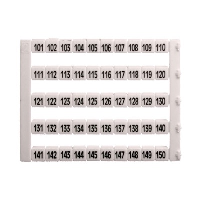 IMO MT5 Marking Tag 5 x 5mm Printed 101-150 - price per 1 (card)