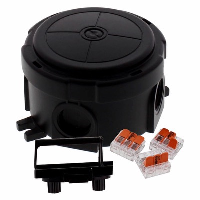 WISKA COMBI 304 BK / 3-221-413 Polypropylene 82mm Diameter x 57mmD Enclosure Black IP66/67