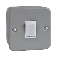 Schneider Exclusive 10A 1 Gang 2 Way Plate Switch Metalclad