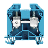Weidmuller W Series 35mm Blue DIN Rail Terminal for TS35 Rail Single Feed Through WDU35BL - price per 100