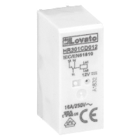 Lovato HR30 Single Pole 10A Relay 12VDC Coil 1 Change-Over Contact
