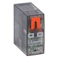 Lovato HR50 Single Pole 10A Relay 24VAC Coil 1 Change-Over Contact Lockable Test Button and LED Indication