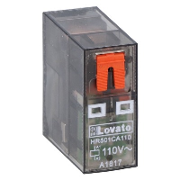 Lovato HR50 Single Pole 10A Relay 110VAC Coil 1 Change-Over Contact Lockable Test Button and LED Indication