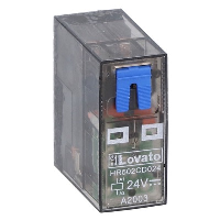 Lovato HR50 2 Pole 8A Relay 48VDC Coil 2 Change-Over Contacts Lockable Test Button and LED Indication