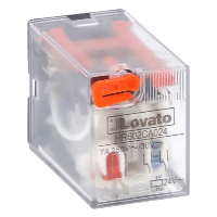 Lovato HR60 2 Pole 7A Relay 24VAC Coil 2 Change-Over Contacts Lockable Test Button and LED Indication