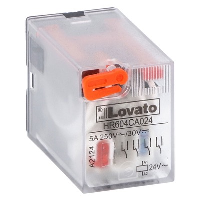 Lovato HR60 4 Pole 5A Relay 110VAC Coil 4 Change-Over Contacts Lockable Test Button and LED Indication