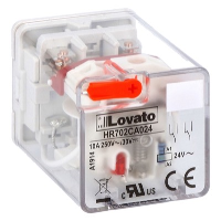 Lovato HR70 2 Pole 10A Relay 230VAC Coil 2 Change-Over Contact Lockable Test Button and LED Indication