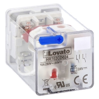 Lovato HR70 2 Pole 10A Relay 110VDC Coil 2 Change-Over Contact Lockable Test Button and LED Indication