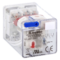 Lovato HR70 3 Pole 10A Relay 110VDC Coil 3 Change-Over Contact Lockable Test Button and LED Indication