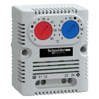Schneider ClimaSys CC Double Thermostat 1 N/O & 1 N/C Contacts 0 to +60oC