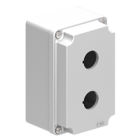 Lovato LPZM 2 Hole Empty Metal Enclosure for 22.5mm Control Actuators IP66/IP67 Grey Lid