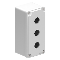 Lovato LPZM 3 Hole Empty Metal Enclosure for 22.5mm Control Actuators IP66/IP67 Grey Lid