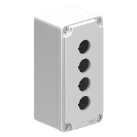 Lovato LPZM 4 Hole Empty Metal Enclosure for 22.5mm Control Actuators IP66/IP67 Grey Lid