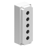 Lovato LPZM 5 Hole Empty Metal Enclosure for 22.5mm Control Actuators IP66/IP67 Grey Lid