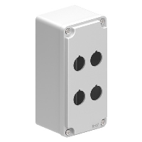 Lovato LPZM 4 Multihole Empty Metal Enclosure  for 22.5mm Control Actuators IP66/IP67 Grey Lid