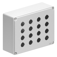 Lovato LPZM 16 Multihole Empty Metal Enclosure for 22.5mm Control Actuators IP66/IP67 Grey Lid