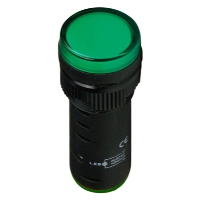 24VAC/DC Green LED Monoblock Pilot Lamp 16mm