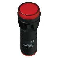 24VAC/DC Red LED Monoblock Pilot Lamp 16mm