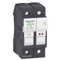 Schneider TeSys DF 10 x 38mm 32A Single Pole & Neutral Fuse Carrier with LED Indicator