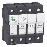 Schneider TeSys DF 10 x 38mm 32A Triple Pole & Neutral Fuse Carrier
