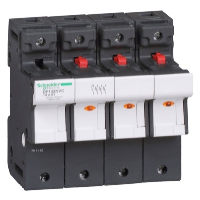 Schneider TeSys DF 14 x 51mm 50A Triple Pole & Neutral Fuse Carrier with LED Indicator