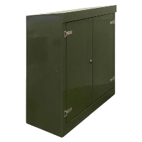 GRP 1260H x 1215W x 500mmD Roadside Cabinet IP55 with Open Bottom Stainless Steel Hinges