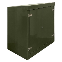 GRP 1260H x 1215W x 750mmD Roadside Cabinet IP55 with Open Bottom Stainless Steel Hinges