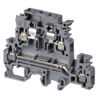 Entrelec SNA 4mm Grey Double Deck Fuse DIN Rail Terminal for TS35 &  TS32 Suitable for 5 x 20 or 5 x 25mmm Fuses M4/8.D2.SF