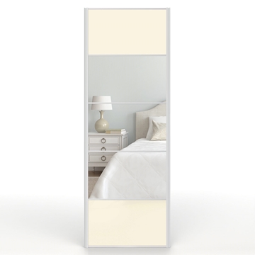 High Quality Mirrored Cream Wardrobe Door 650x2000mm