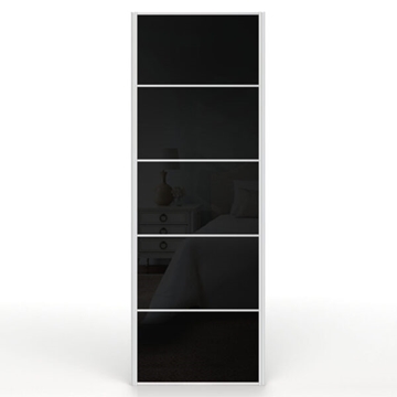 Solid Black Wardrobe Door 650x2000mm Liverpool