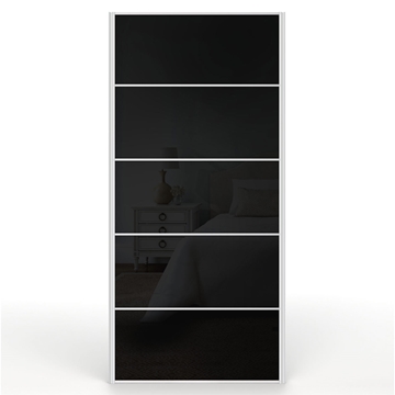 Solid Black Wardrobe Door 950x2000mm Liverpool 