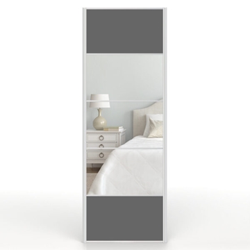 High Quality Mirrored Grey Wardrobe Door 650x2000mm