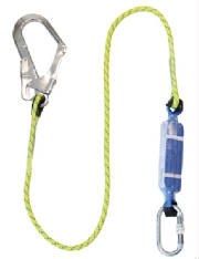 ABM-T Rope Shock Absorber Lanyard 2mtr with Scaffold Snap Hook 
