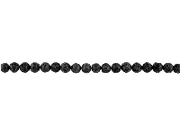 Black Lava 6mm Semi Precious Round Beads, 16&amp;quot;/40cm Strand