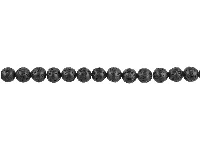 Black Lava 8mm Semi Precious Round Beads, 16&amp;quot;/40cm Strand