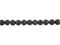 Black Lava 10mm Semi Precious Round Beads, 16&amp;quot;/40cm Strand