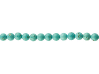 Dyed Howlite Semi Precious Round   Beads, 6mm, 16&amp;quot;/40cm Strand