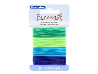 Beadalon Elonga Stretch Cord, ACLS, Green,  Lime, Medium Blue, Blue ,   0.7mm X 5m Each