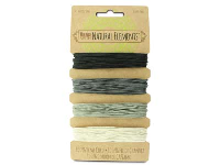 Beadsmith Natural Elements, Hemp   Cord, 4 Colour, Onyx, 0.55mm