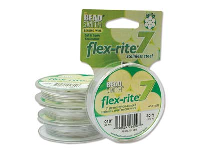 Beadsmith Flexrite, 7 Strand, Pearl Silver, 0.45mm, 9.1m