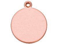 Copper Blank Round Drop Pack of 6  15mm X 18mm X 1mm