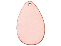 Copper Blanks Oval Drop Pack of 6  14mm X 31mm X 1mm