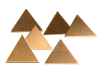 Copper Blanks Triangle Pack of 6   21mm