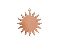 Copper Blanks Sunburst Pack of 6,  27mm X 0.9mm