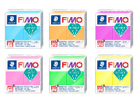 Fimo Effect Neon Colours Complete  Colour Set, 6 X 57g Blocks