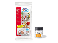 Fimo Air Basic White 500g And Fimo Water Based Varnish 35ml Set